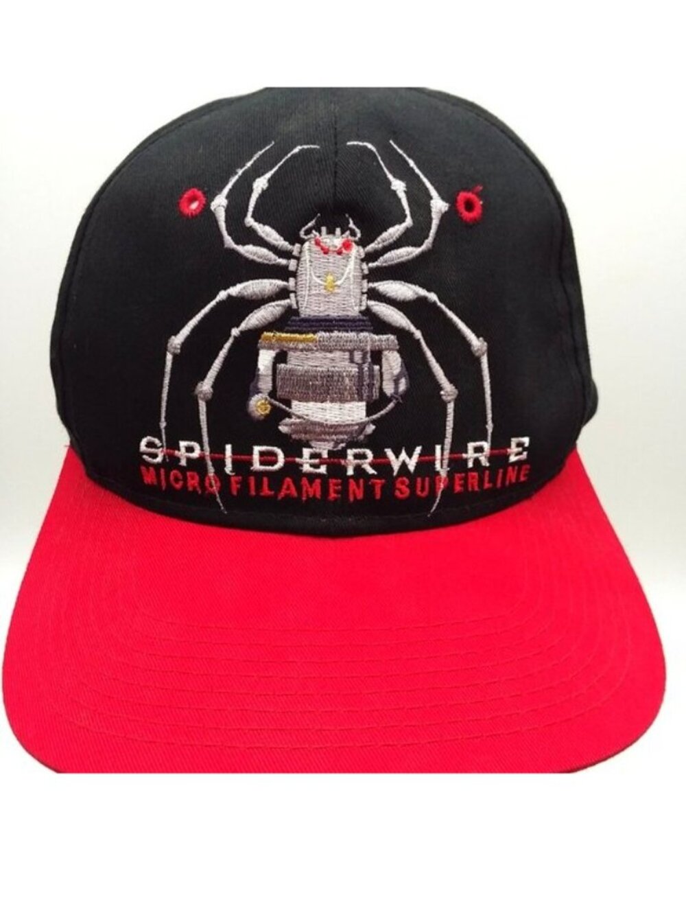 VTG Spiderwire Fishing Line Ball Cap Hat Adjustable Snap Back Nothing Gets Away